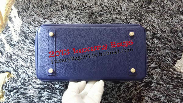 Hermes Birkin 30CM Tote Bags Litchi Leather H30LI Royal Hermes Birkin 30CM Tote Bags Litchi Leather H30LI Royal