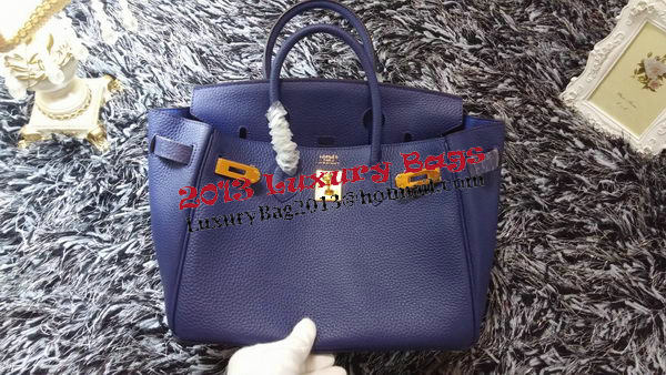 Hermes Birkin 30CM Tote Bags Litchi Leather H30LI Royal Hermes Birkin 30CM Tote Bags Litchi Leather H30LI Royal