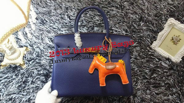 Hermes Birkin 30CM Tote Bags Litchi Leather H30LI Royal Hermes Birkin 30CM Tote Bags Litchi Leather H30LI Royal