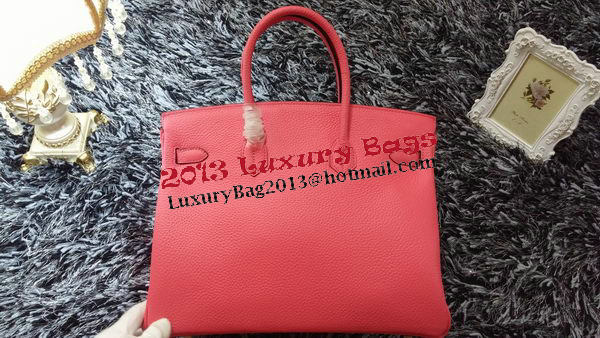 Hermes Birkin 35CM Tote Bag Litchi Leather HB35GL Cherry Hermes Birkin 35CM Tote Bag Litchi Leather HB35GL Cherry