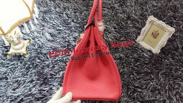 Hermes Birkin 35CM Tote Bag Litchi Leather HB35GL Cherry Hermes Birkin 35CM Tote Bag Litchi Leather HB35GL Cherry