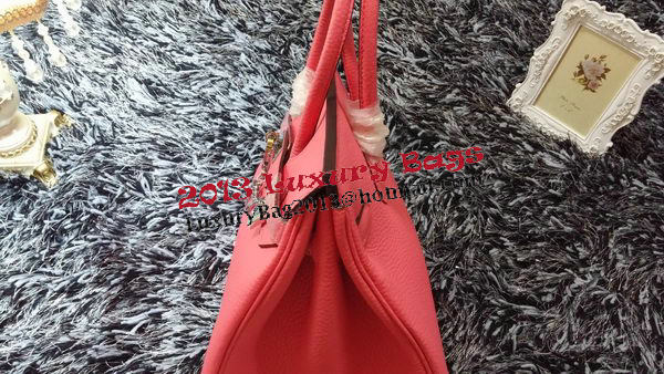Hermes Birkin 35CM Tote Bag Litchi Leather HB35GL Cherry Hermes Birkin 35CM Tote Bag Litchi Leather HB35GL Cherry