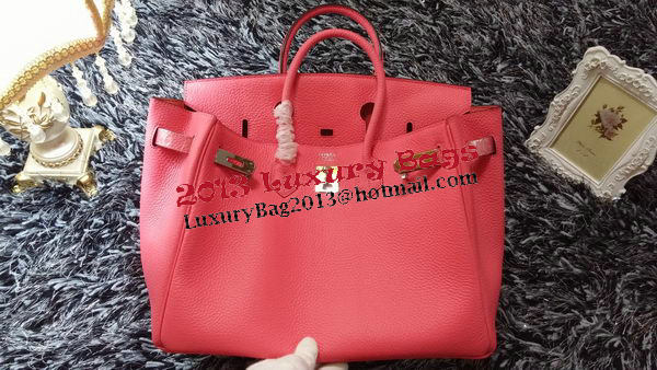 Hermes Birkin 35CM Tote Bag Litchi Leather HB35GL Cherry Hermes Birkin 35CM Tote Bag Litchi Leather HB35GL Cherry