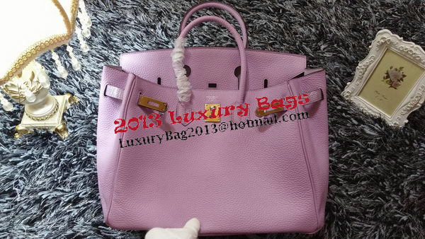 Hermes Birkin 35CM Tote Bag Litchi Leather HB35GL Lavender Hermes Birkin 35CM Tote Bag Litchi Leather HB35GL Lavender