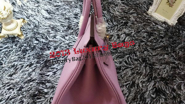 Hermes Birkin 35CM Tote Bag Litchi Leather HB35GL Lavender Hermes Birkin 35CM Tote Bag Litchi Leather HB35GL Lavender