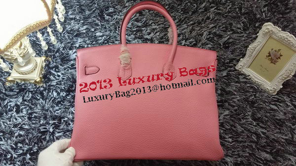 Hermes Birkin 35CM Tote Bag Litchi Leather HB35GL Pink Hermes Birkin 35CM Tote Bag Litchi Leather HB35GL Pink