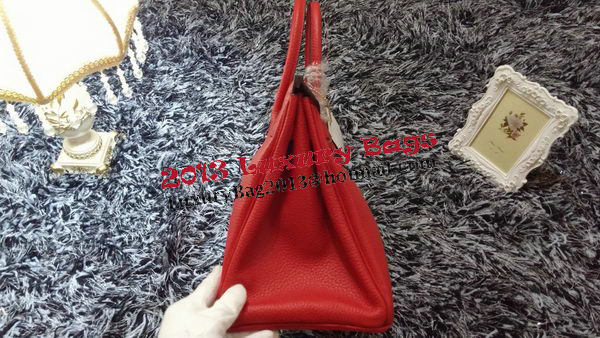 Hermes Birkin 35CM Tote Bag Litchi Leather HB35GL Red Hermes Birkin 35CM Tote Bag Litchi Leather HB35GL Red