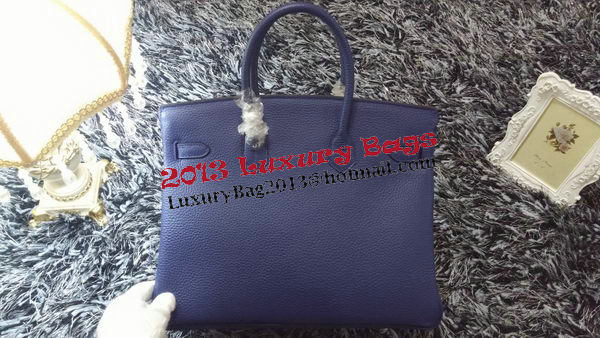Hermes Birkin 35CM Tote Bag Litchi Leather HB35GL Royal Hermes Birkin 35CM Tote Bag Litchi Leather HB35GL Royal