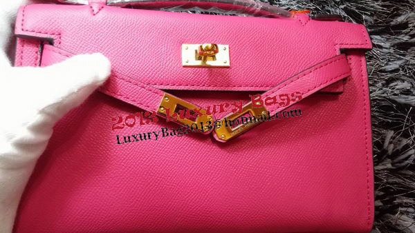 Hermes MINI Kelly 22cm Tote Bag Calf Leather K011 Rose Hermes MINI Kelly 22cm Tote Bag Calf Leather K011 Rose