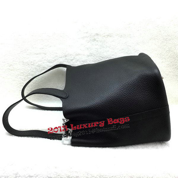 Hermes Picotin Lock 22cm Bags Litchi Leather HPL1048 Black Hermes Picotin Lock 22cm Bags Litchi Leather HPL1048 Black