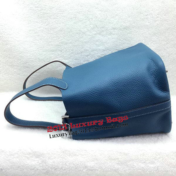 Hermes Picotin Lock 22cm Bags Litchi Leather HPL1048 Blue Hermes Picotin Lock 22cm Bags Litchi Leather HPL1048 Blue
