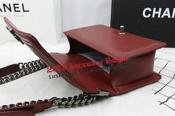 Boy Chanel Flap Bag Original Burgundy Cannage Pattern A67025 Silver Boy Chanel Flap Bag Original Burgundy Cannage Pattern A67025 Silver