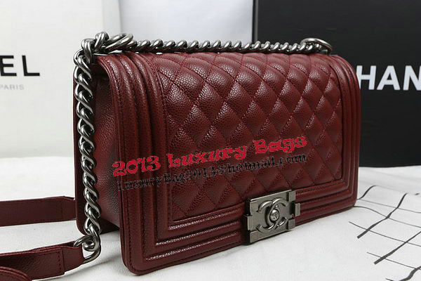 Boy Chanel Flap Bag Original Burgundy Cannage Pattern A67025 Silver Boy Chanel Flap Bag Original Burgundy Cannage Pattern A67025 Silver