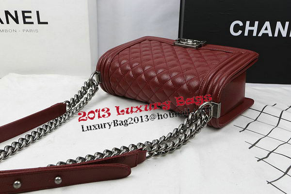 Boy Chanel Flap Bag Original Burgundy Cannage Pattern A67025 Silver Boy Chanel Flap Bag Original Burgundy Cannage Pattern A67025 Silver