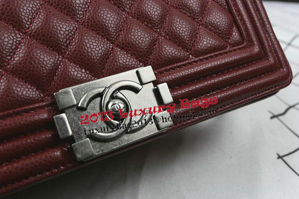 Boy Chanel Flap Bag Original Burgundy Cannage Pattern A67025 Silver Boy Chanel Flap Bag Original Burgundy Cannage Pattern A67025 Silver