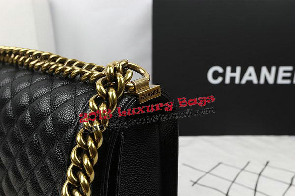 Boy Chanel Flap Bags Original Black Cannage Pattern A67088 Gold Boy Chanel Flap Bags Original Black Cannage Pattern A67088 Gold