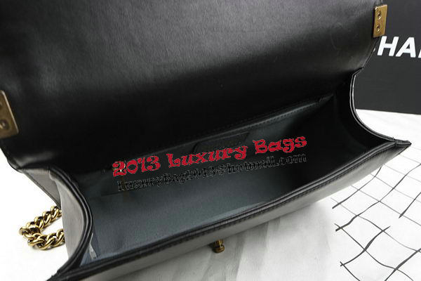 Boy Chanel Flap Bags Original Black Sheepskin Leather A67088 Gold Boy Chanel Flap Bags Original Black Sheepskin Leather A67088 Gold