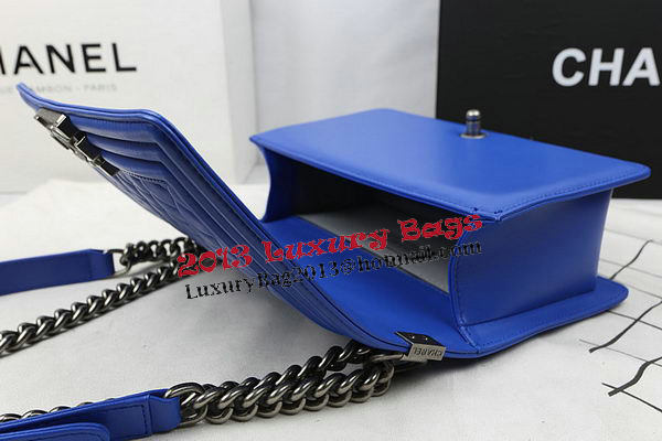 Boy Chanel Flap Bags Original Sheepskin Leather A67025 Blue Boy Chanel Flap Bags Original Sheepskin Leather A67025 Blue