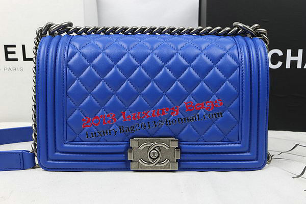 Boy Chanel Flap Bags Original Sheepskin Leather A67025 Blue Boy Chanel Flap Bags Original Sheepskin Leather A67025 Blue