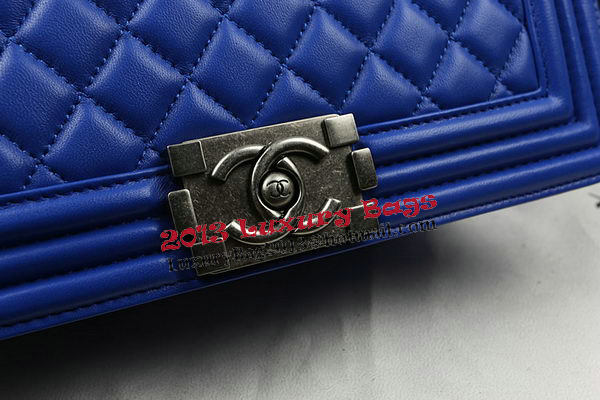 Boy Chanel Flap Bags Original Sheepskin Leather A67025 Blue Boy Chanel Flap Bags Original Sheepskin Leather A67025 Blue