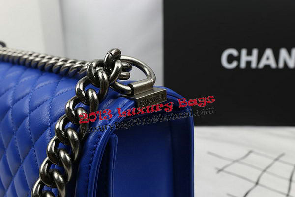 Boy Chanel Flap Bags Original Sheepskin Leather A67025 Blue Boy Chanel Flap Bags Original Sheepskin Leather A67025 Blue