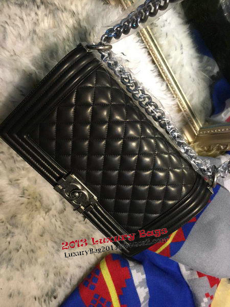 Boy Chanel Flap Shoulder Bag Sheepskin Leather A67086 Black Boy Chanel Flap Shoulder Bag Sheepskin Leather A67086 Black