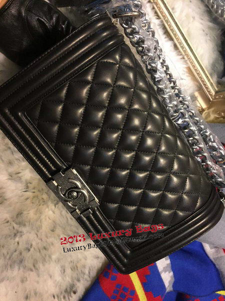 Boy Chanel Flap Shoulder Bag Sheepskin Leather A67086 Black Boy Chanel Flap Shoulder Bag Sheepskin Leather A67086 Black