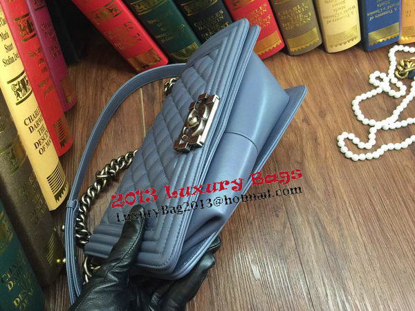 Boy Chanel Flap Shoulder Bag Sheepskin Leather A67086 Light Blue Boy Chanel Flap Shoulder Bag Sheepskin Leather A67086 Light Blue