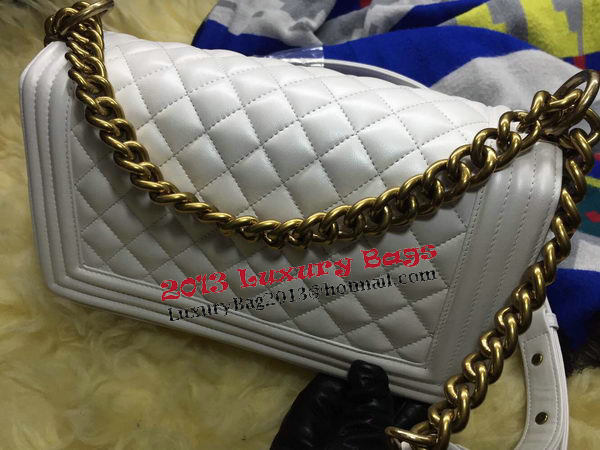 Boy Chanel Flap Shoulder Bag Sheepskin Leather A67086 OffWhite Boy Chanel Flap Shoulder Bag Sheepskin Leather A67086 OffWhite