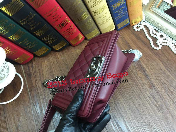 Boy Chanel Flap Shoulder Bags Sheepskin Leather A67085 Burgundy Boy Chanel Flap Shoulder Bags Sheepskin Leather A67085 Burgundy