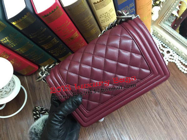 Boy Chanel Flap Shoulder Bags Sheepskin Leather A67085 Burgundy Boy Chanel Flap Shoulder Bags Sheepskin Leather A67085 Burgundy