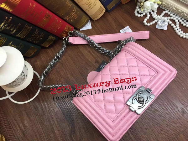 Boy Chanel Flap Shoulder Bags Sheepskin Leather A67085 Pink Boy Chanel Flap Shoulder Bags Sheepskin Leather A67085 Pink