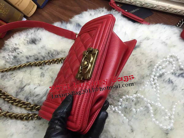 Boy Chanel Flap Shoulder Bags Sheepskin Leather A67085 Red Boy Chanel Flap Shoulder Bags Sheepskin Leather A67085 Red