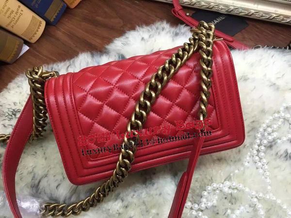 Boy Chanel Flap Shoulder Bags Sheepskin Leather A67085 Red Boy Chanel Flap Shoulder Bags Sheepskin Leather A67085 Red