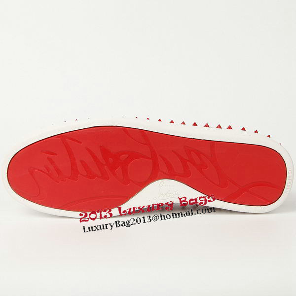 Christian Louboutin Casual Shoes Suede Leather CL907 Red Christian Louboutin Casual Shoes Suede Leather CL907 Red