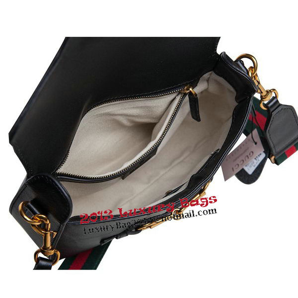 Gucci Lady Web Calfskin Leather Shoulder Bags 383848 Black Gucci Lady Web Calfskin Leather Shoulder Bags 383848 Black