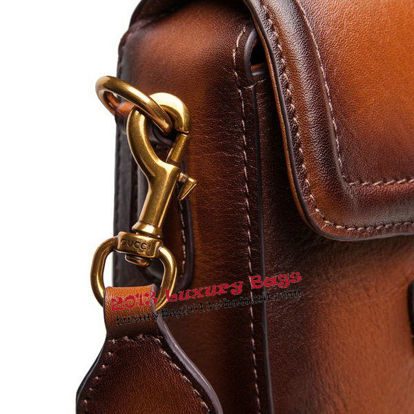 Gucci Lady Web Calfskin Leather Shoulder Bags 383848 Brown Gucci Lady Web Calfskin Leather Shoulder Bags 383848 Brown