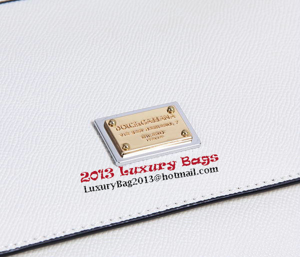 Dolce & Gabbana SICILY Calfskin Tote Bag BB4136 OffWhite Dolce & Gabbana SICILY Calfskin Tote Bag BB4136 OffWhite