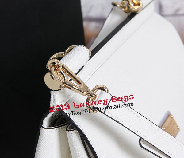 Dolce & Gabbana SICILY Calfskin Tote Bag BB4136 OffWhite Dolce & Gabbana SICILY Calfskin Tote Bag BB4136 OffWhite