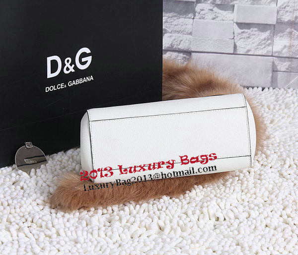 Dolce & Gabbana SICILY Calfskin Tote Bag BB4136 OffWhite Dolce & Gabbana SICILY Calfskin Tote Bag BB4136 OffWhite