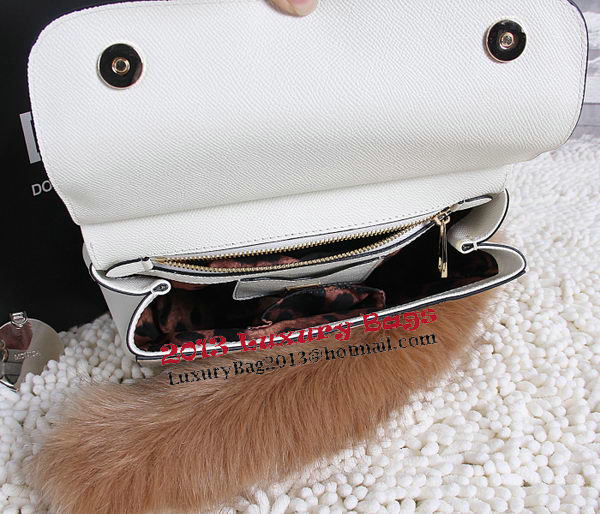 Dolce & Gabbana SICILY Calfskin Tote Bag BB4136 OffWhite Dolce & Gabbana SICILY Calfskin Tote Bag BB4136 OffWhite