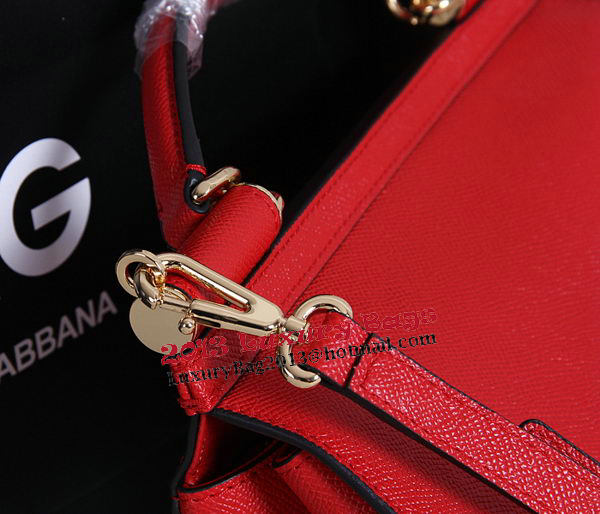 Dolce & Gabbana SICILY Calfskin Tote Bag BB4136 Red Dolce & Gabbana SICILY Calfskin Tote Bag BB4136 Red