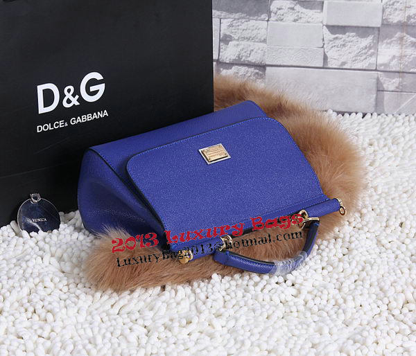 Dolce & Gabbana SICILY Calfskin Tote Bag BB4136 Royal Dolce & Gabbana SICILY Calfskin Tote Bag BB4136 Royal