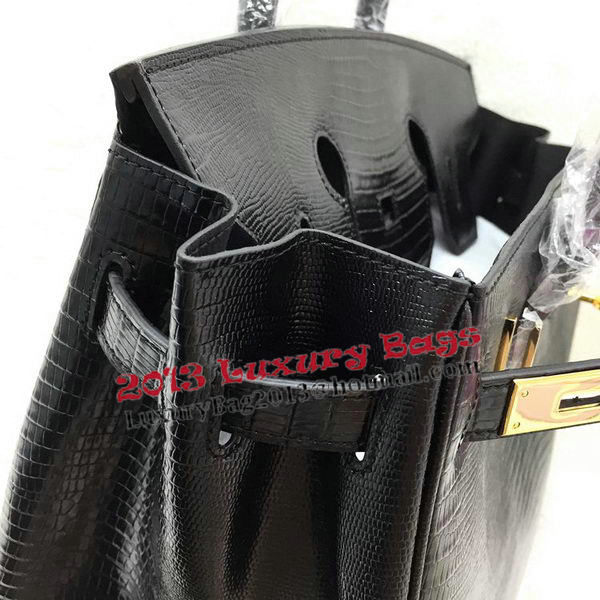 Hermes Birkin 30CM Tote Bags Lizard Leather H30LI Black Hermes Birkin 30CM Tote Bags Lizard Leather H30LI Black