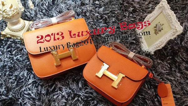 Hermes Constance Bag Litchi Leather H9998 Orange Hermes Constance Bag Litchi Leather H9998 Orange