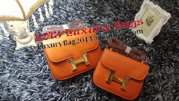 Hermes Constance Bag Smooth Leather H9998S Orange Hermes Constance Bag Smooth Leather H9998S Orange
