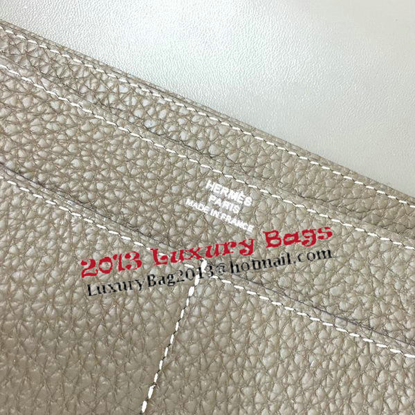 Hermes Dogon Combined Wallet Litchi Leather A508 Khaki Hermes Dogon Combined Wallet Litchi Leather A508 Khaki