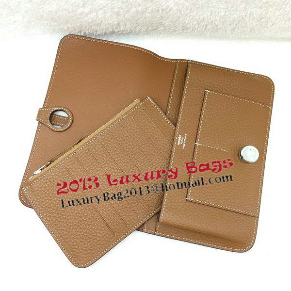 Hermes Dogon Combined Wallet Litchi Leather A508 Wheat Hermes Dogon Combined Wallet Litchi Leather A508 Wheat