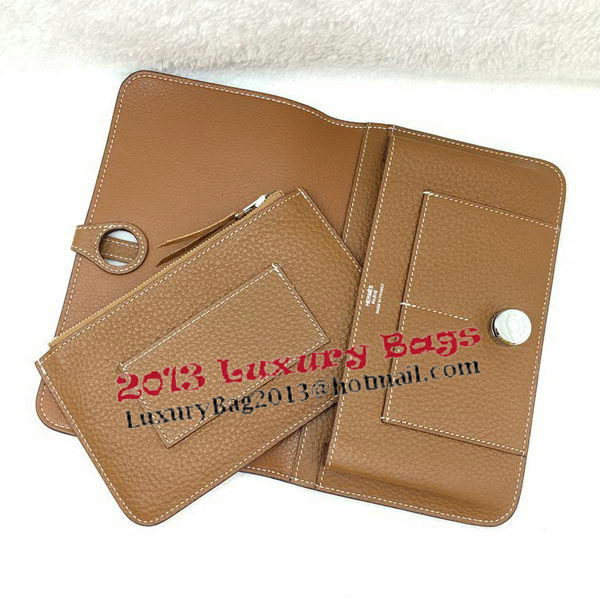Hermes Dogon Combined Wallet Litchi Leather A508 Wheat Hermes Dogon Combined Wallet Litchi Leather A508 Wheat