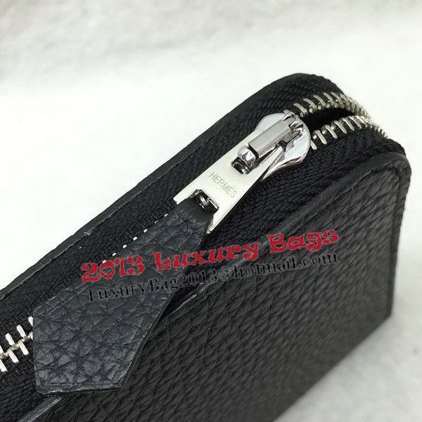 Hermes Evelyn Long Zip Wallet Litchi A808 Black Hermes Evelyn Long Zip Wallet Litchi A808 Black